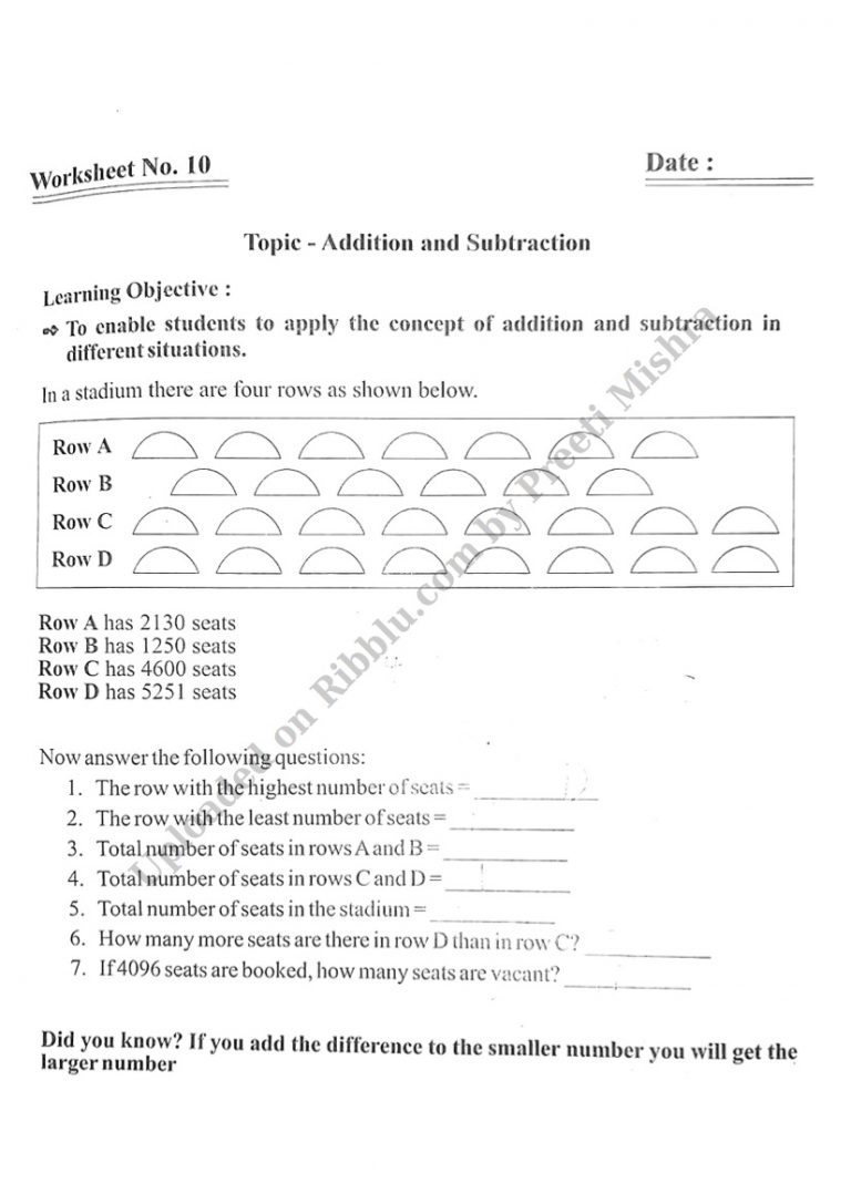 Cbse Class 3 Maths Worksheets 9835