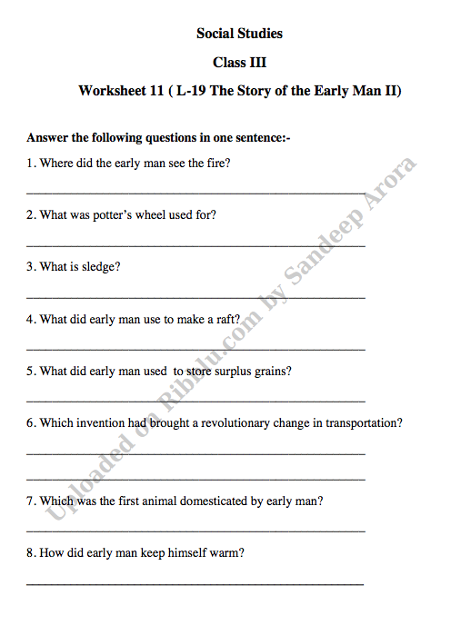 CBSE Class 3 Social Science Worksheet for Session 2021-22