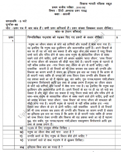CBSE Class 8 Hindi Question Papers For Session 2021-22