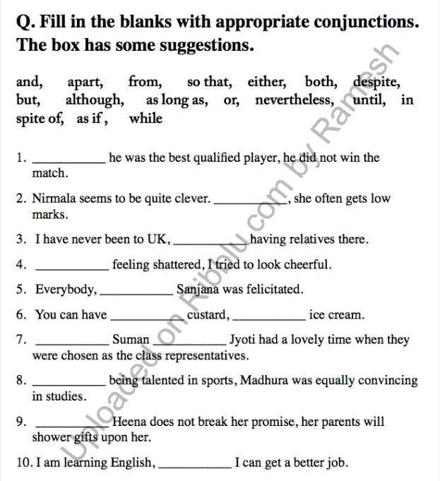 conjunctions-exercises-for-class-8-with-answers