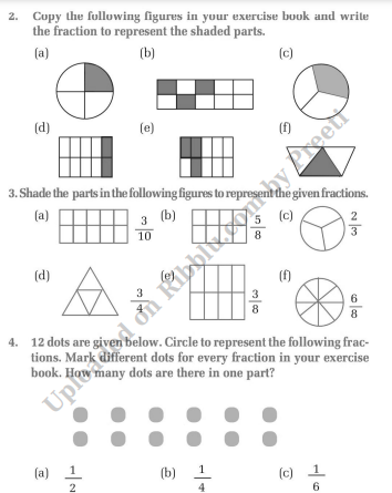 CBSE Class 2 Maths Fraction Worksheets in PDF