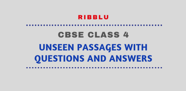Unseen Passages for Class 4 English with Answers